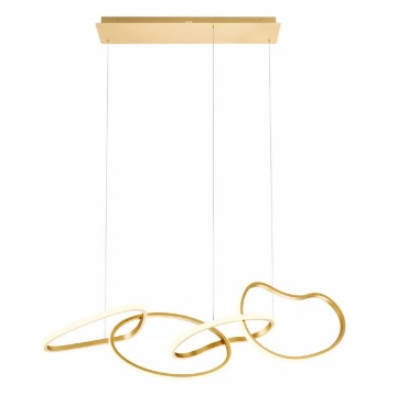 Immagine di Lampadario Lineare Oro Con Anelli Led 90w CCT Dimmer Bias Redo