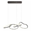Immagine di Lampadario Nero 4 Anelli Sospesi Led CCT 90w Dimmerabile Redo Bias