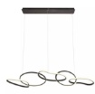 Immagine di Lampadario Luminoso Per Soggiorno Anelli Led 120w CCT Dimmer Bias Nero Redo