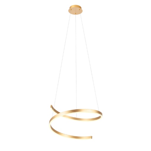 Immagine di Lampadario Spirale Oro Bronzo Led Dimmer 38w CCT Redo Scroll