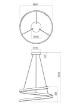 Immagine di Lampadario Scroll Nero Led Dimmer 38w 3000k 4000k 6000k Redo