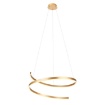 Immagine di Lampadario Led Scroll Oro Bronzo Led CCT 46w Dimmerabile Redo