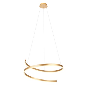 Immagine di Lampadario Led Scroll Oro Bronzo Led CCT 46w Dimmerabile Redo