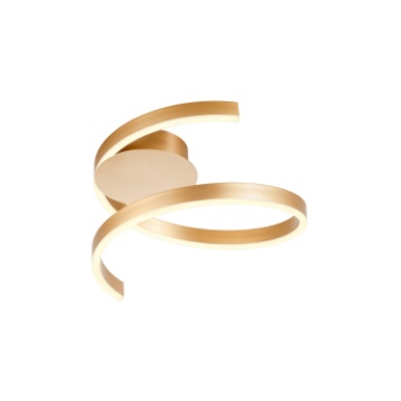 Immagine di Lampada da Soffitto LED a Spirale Bronzo Oro 27w CCT Dimmer Scroll Redo