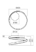 Immagine di Lampada Led da Soffitto Scroll Nero Spirale 27w CCT Dimmer Scroll Redo