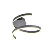 Immagine di Lampada Led da Soffitto Scroll Nero Spirale 27w CCT Dimmer Scroll Redo