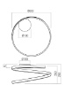 Immagine di Plafoniera Bianca Nastro Curvo Led 38w CCT Dimmer Redo Scroll