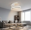 Immagine di Plafoniera Bianca Nastro Curvo Led 38w CCT Dimmer Redo Scroll