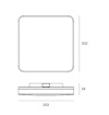 Immagine di Lampada da Esterno Parete Soffitto IP54 Led 30w CCT Vela 25x25cm Isyluce