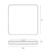 Immagine di Plafoniera Led Quadrata per Esterno Bianca 50w CCT Vela IP54 Isyluce 33x33cm