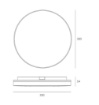 Immagine di Plafoniera Rotonda per Esterno 33cm Led 50w CCT IP54 Vela Isyluce